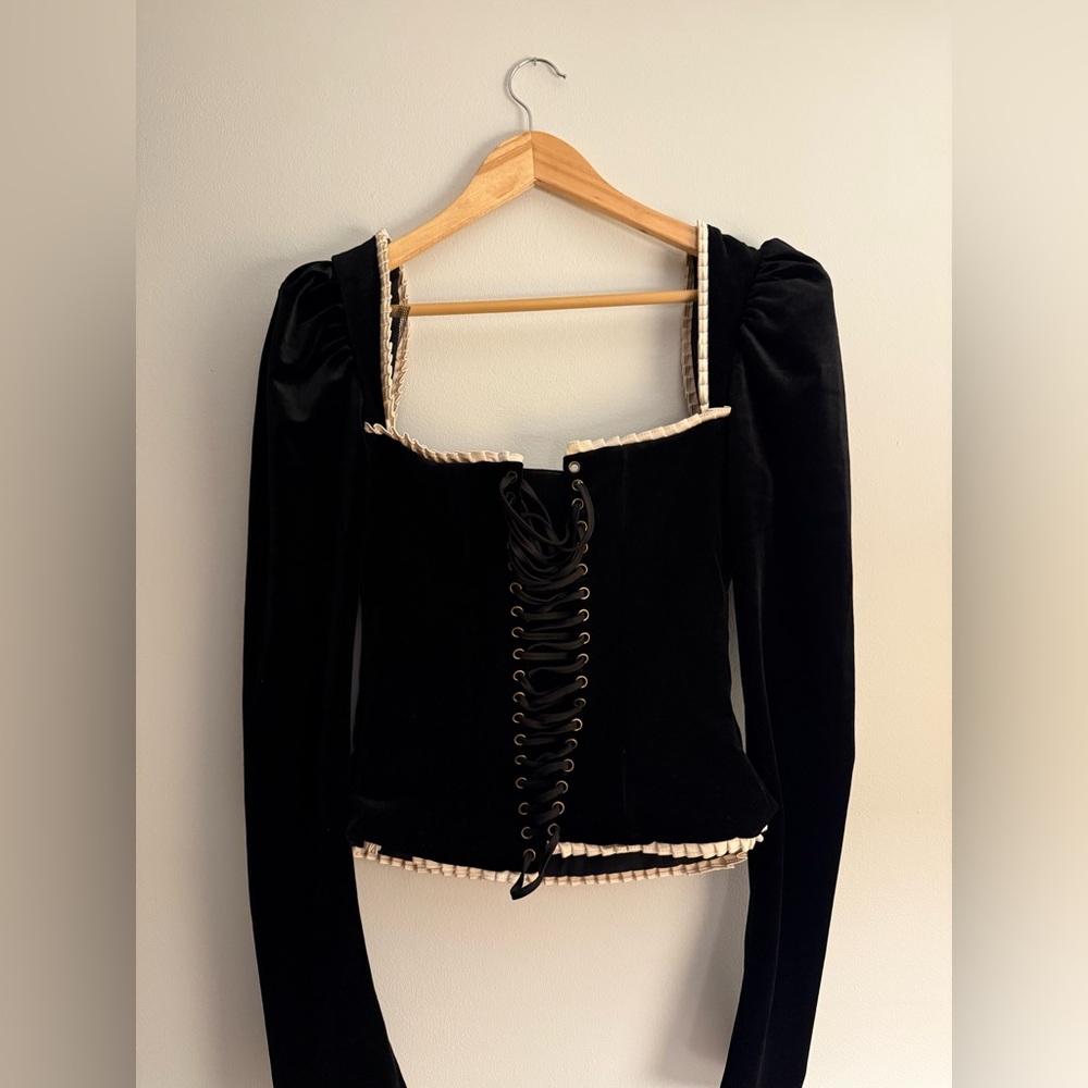 House of CB NOA Black Velvet Corset - Picture 9 of 11